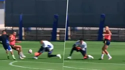 VIDEO | El insólito blooper defensivo en la práctica de Boca: terminó en gol de Briasco