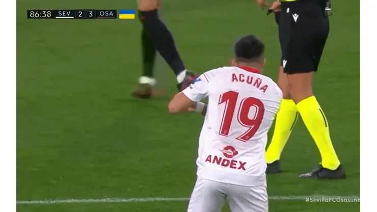 Marcos Acuña no reaccionó muy bien.