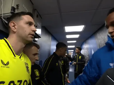 El momento mas incómodo del año: así se reencontraron Dibu y Yerry Mina