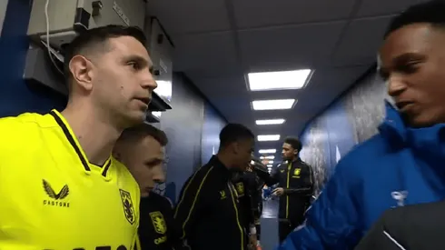 El momento mas incómodo del año: así se reencontraron Dibu y Yerry Mina