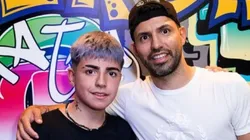 Benjamín Agüero junto a su padre.