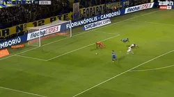 Merentiel festejó su primer gol en Boca.