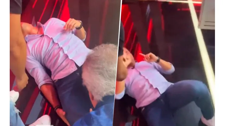 Terminó en el piso: un ex Boca se acalambró en un programa de TV