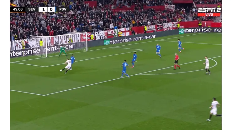 La maniobra espectacular de Lucas Ocampos.