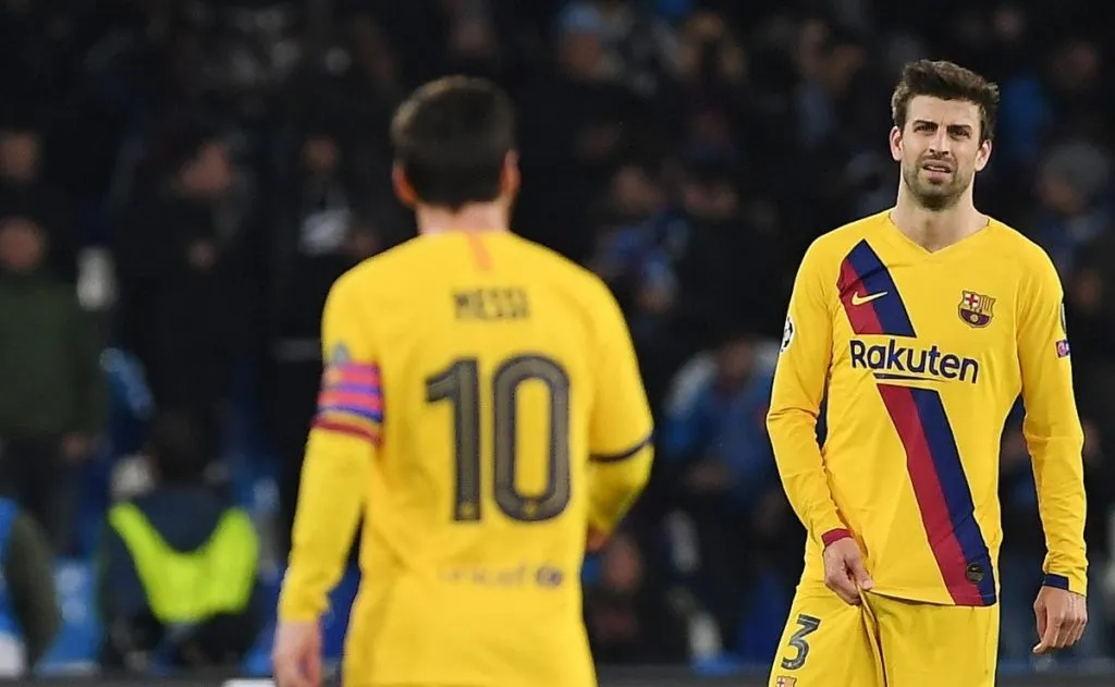 Piqué y Messi en Barcelona.