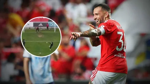 Otamendi hizo un golazo tremendo en el entrenamiento.