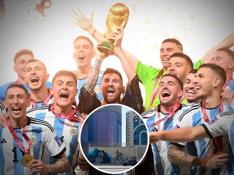 Argentina no se va de Qatar: el tremendo mural que apareció en las calles de Doha