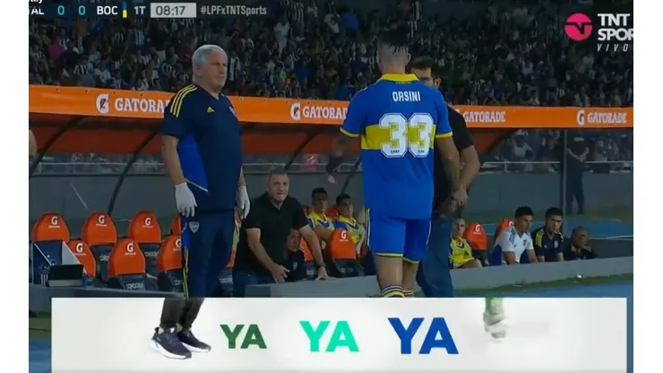 Inaudito: Orsini no tocó la pelota, pidió el cambio y en Boca lo celebraron