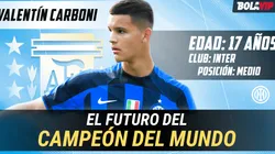 Valentín Carboni, pura calidad: el pibe que captó la atención de Messi y pide pista en la Selección