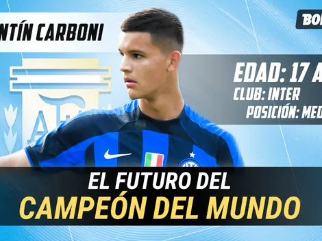Valentín Carboni, pura calidad: el pibe que captó la atención de Messi y pide pista en la Selección