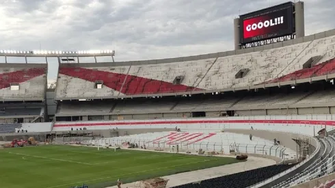 Así está el Estadio Monumental de River.