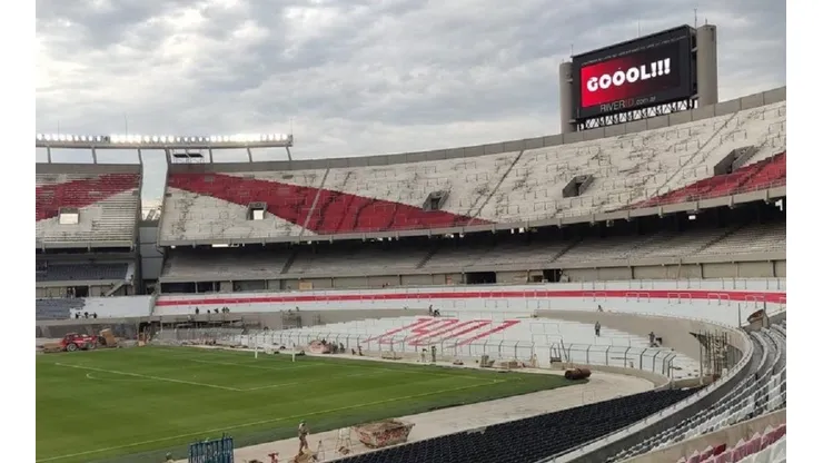 Así está el Estadio Monumental de River.