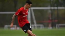 Matías Kranevitter en un entrenamiento de River.