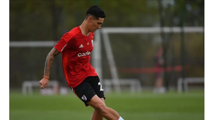 Matías Kranevitter en un entrenamiento de River.