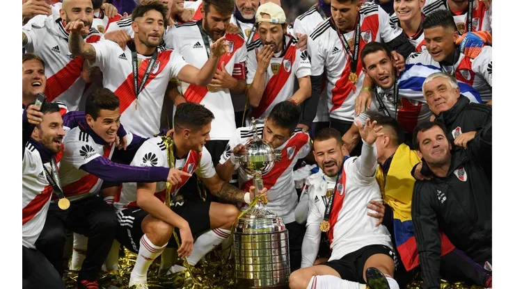 River tras ganar la Copa Libertadores en 2018.