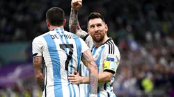 De Paul y Messi en el partido ante Países Bajos.