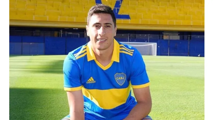 Miguel Merentiel con los colores de Boca.