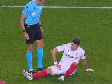 Se encendieron todas las alarmas: Acuña se fue lesionado en el duelo ante Barcelona