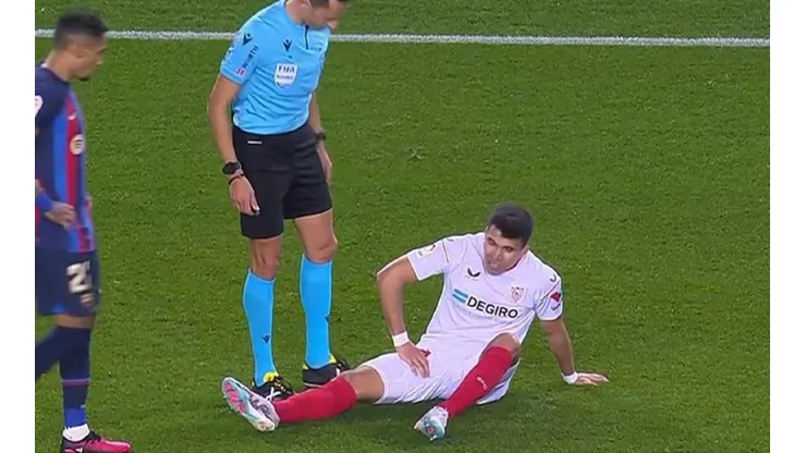 El momento de la lesión de Marcos Acuña.