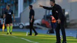 Martín Demichelis durante el partido en Córdoba.