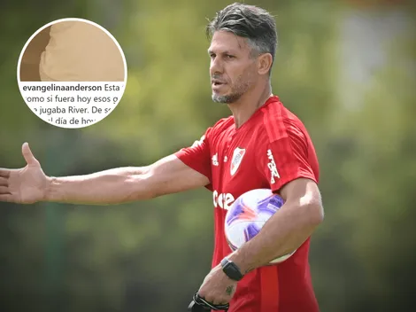 El sorpresivo posteo de Evangelina Anderson en la previa del debut oficial de Demichelis en River