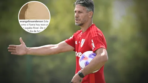 El sorpresivo posteo de Evangelina Anderson en la previa del debut oficial de Demichelis en River