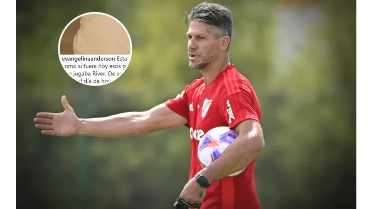 El sorpresivo posteo de Evangelina Anderson en la previa del debut oficial de Demichelis en River