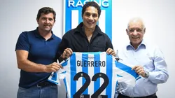 Paolo Guerrero ya fue presentado en Racing.