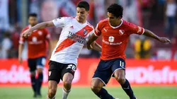 Cecilio Domínguez con la camiseta de Independiente.