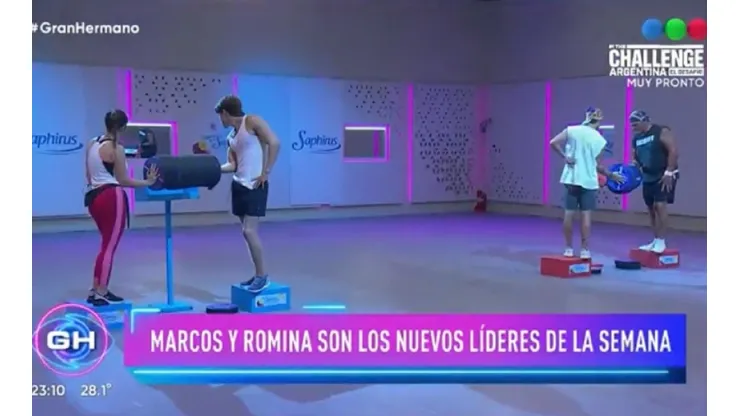 Esta semana Marcos y Romina son los dos líderes en Gran Hermano.