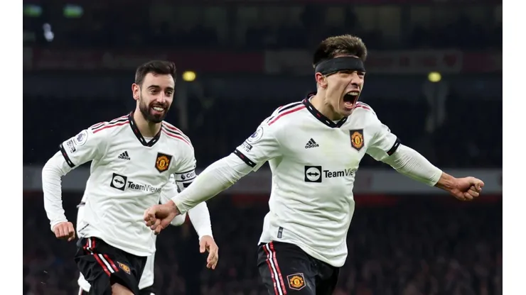 El eufórico tuit del Manchester United tras el gol de Lisandro Martínez