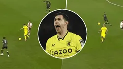 VIDEO | Está loco: Dibu Martínez salió jugando y tiró un sombrero