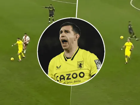 VIDEO | Está loco: Dibu Martínez salió jugando y tiró un sombrero