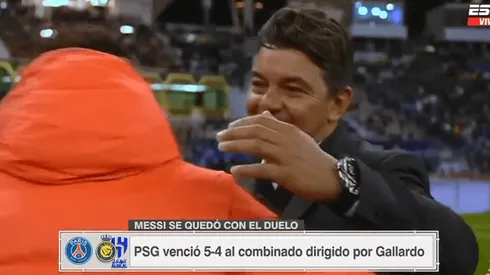 VIDEO | Gallardo se encontró a Neymar y le hizo una pregunta que quedó captada en cámara