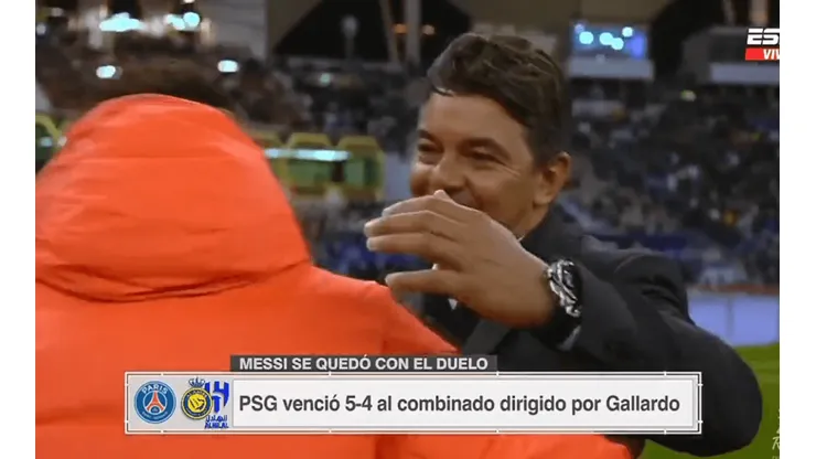 VIDEO | Gallardo se encontró a Neymar y le hizo una pregunta que quedó captada en cámara