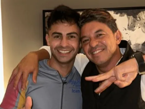 ¿Cargada para Boca? El gesto de Gallardo en su foto con el Pity Martínez