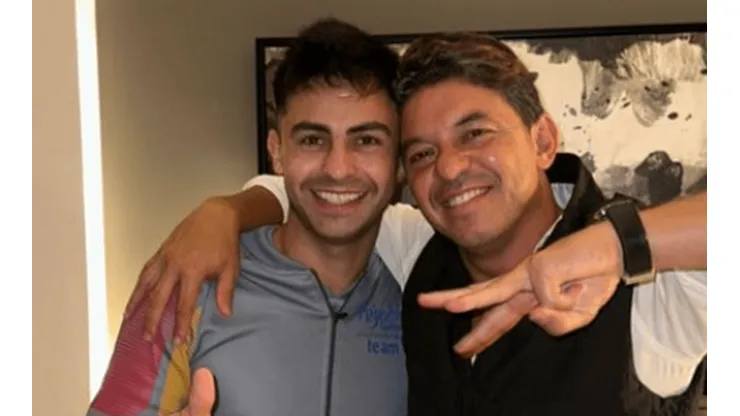 ¿Cargada para Boca? El gesto de Gallardo en su foto con el Pity Martínez