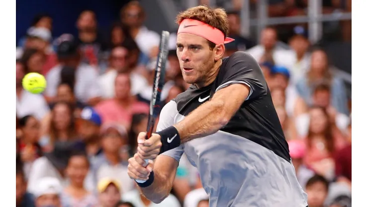 Juan Martín Del Potro disputando el Australian Open 2018.