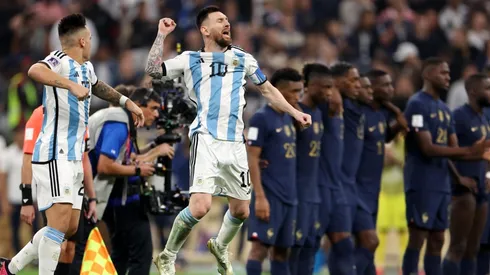 Messi y su festejo de campeón.