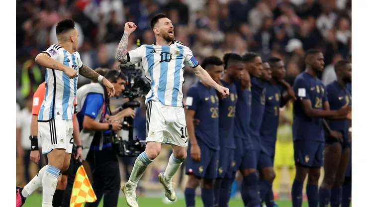 Messi y su festejo de campeón.