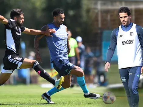 Momento insólito en Racing: cobraron un penal dudoso y Gago le pidió a Cardona que lo errara