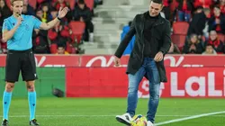 Lionel Scaloni hizo el saque de honor en Mallorca - Valladolid