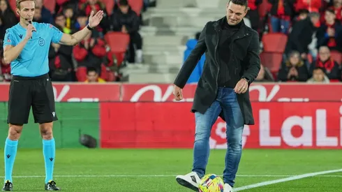 Lionel Scaloni hizo el saque de honor en Mallorca - Valladolid