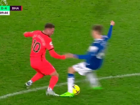 VIDEO | Como en Lusail: el lujo de Mac Allister que desparramó un rival en su regreso a la Premier League