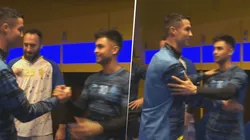 VIDEO | ¡Con palmadita incluida! El afectuoso saludo entre Cristiano y el Pity Martínez