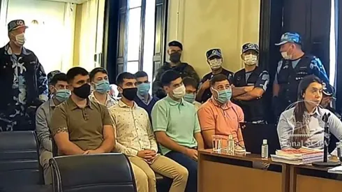 Los rugbiers, en el juicio.