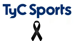 TyC Sports exhibe un lazo negro de luto en su programación televisiva