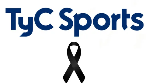 TyC Sports exhibe un lazo negro de luto en su programación televisiva