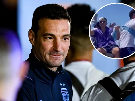 Es viral: el inédito video de Scaloni en el micro de los festejos que posteó Acuña por año nuevo