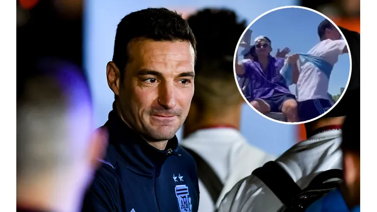 Es viral: el inédito video de Scaloni en el micro de los festejos que posteó Acuña por año nuevo